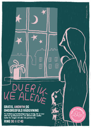 Download plakat fra Fri af misbrug. Du er ikke alene.